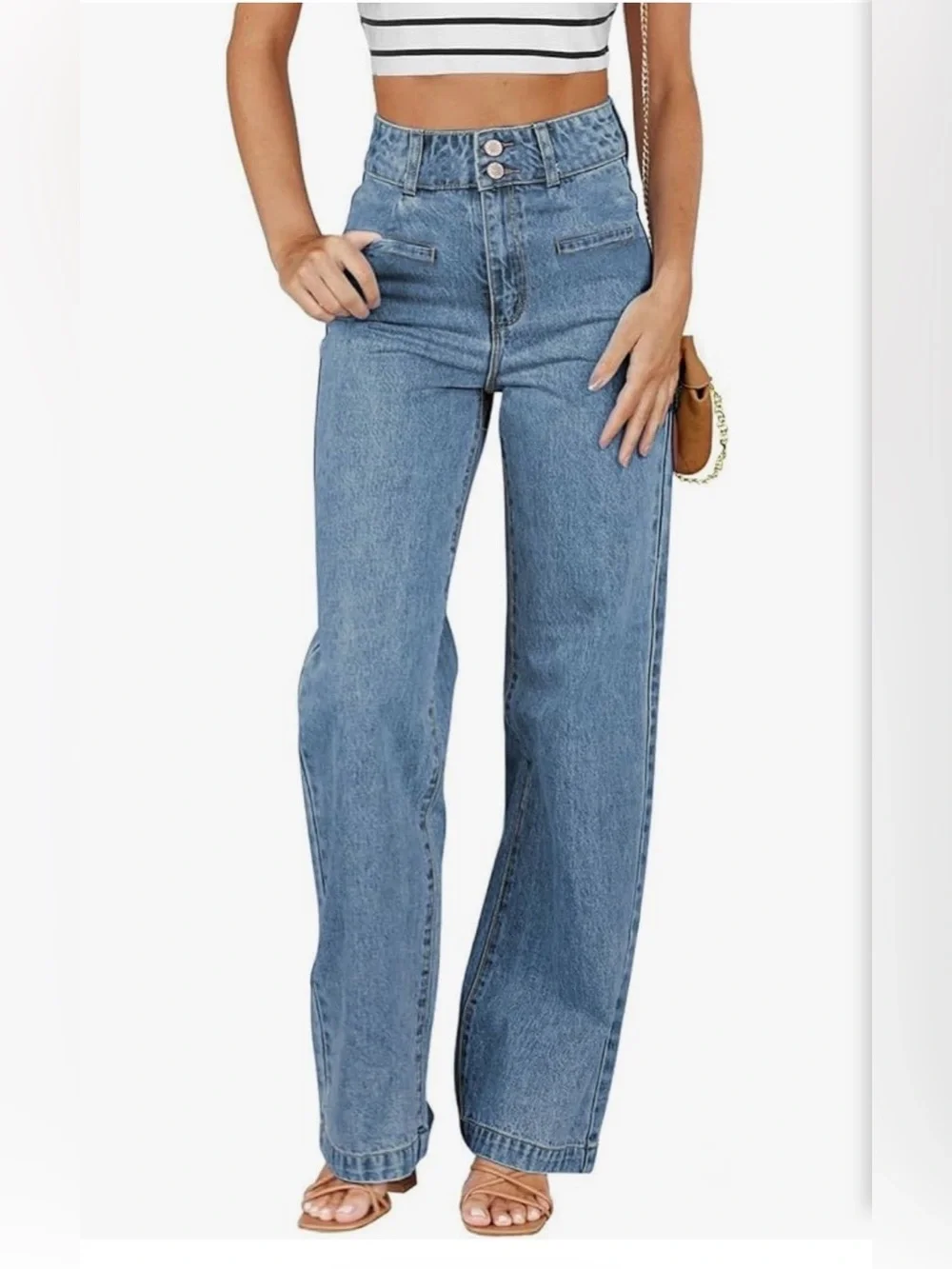 High Waist Straight Leg Jeans – Women’s Size [Size 4]